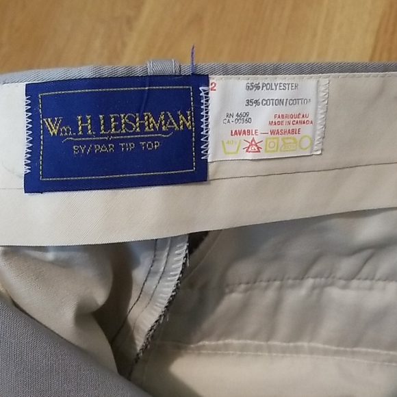 Mens tip top vintage dress pants light gray - Picture 6 of 10